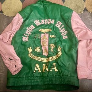 AKA Sorority leather jacket large